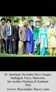 10. Amritpal, Ravinder Ravi, Saagar, Saihajpal, Priya, Manveen, her mother Harbans & Kashmir 2014